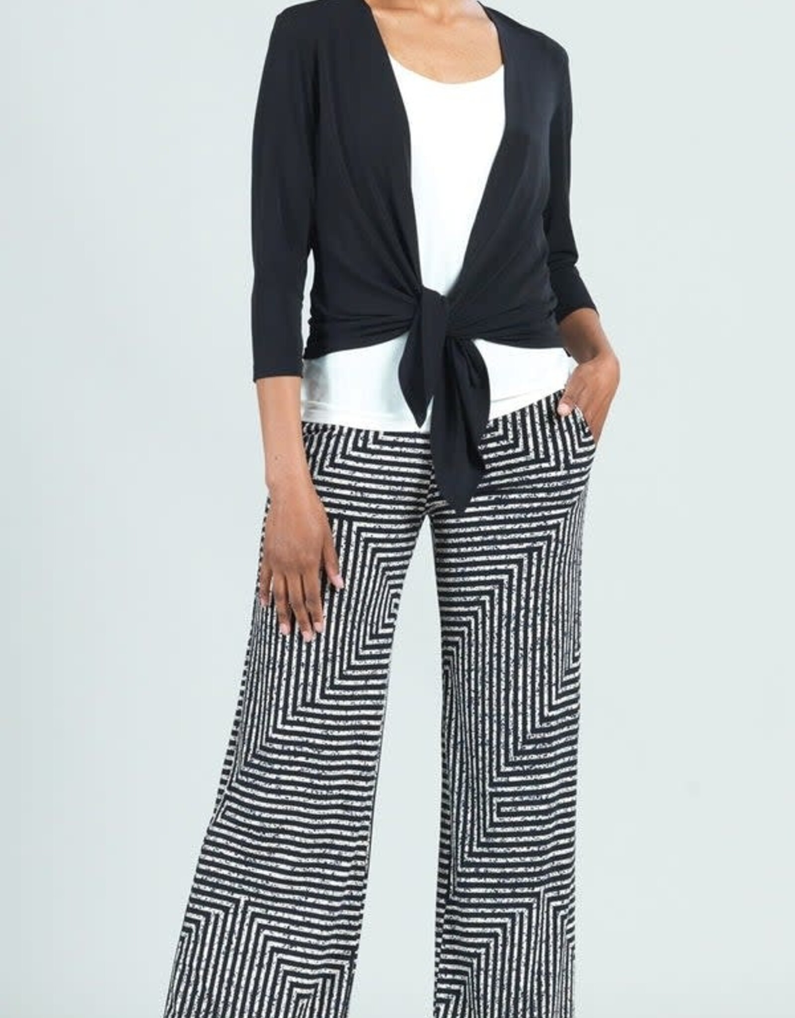 Clara Sunwoo Navy Soft Knit Tie Front Cardigan
