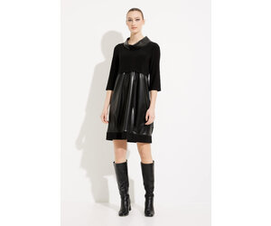 joseph ribkoff leather dress Joseph Ribkoff 224097 Size US12 Moka Faux Leather Dress Original price $352