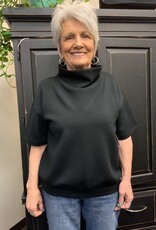 - Rae Mode Black Cowl Neck Short Sleeve Top BA
