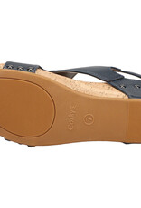 Corkys Footwear Navy Velcro Closurer Strap Carley Wedge Sandal