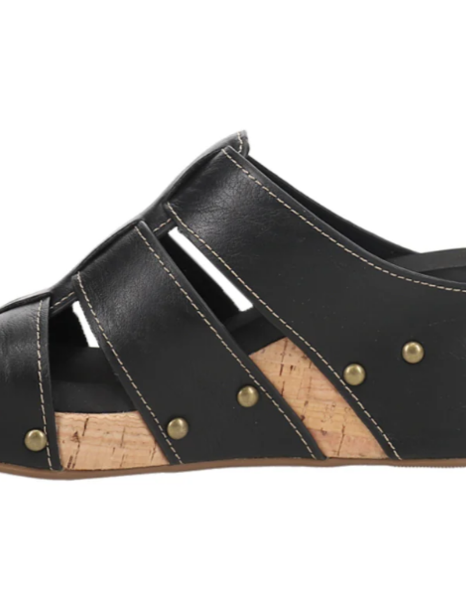 Corkys Footwear Black Catch Of The Day Studded Wedge Sandal