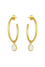 18K Gold Plated Sterling Silver Demi-Fine Catalina Hoop Earrings