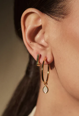 18K Gold Plated Sterling Silver Demi-Fine Catalina Hoop Earrings