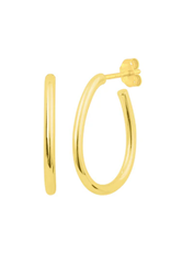 18K Gold Plated Sterling Silver Demi-Fine Jocelyn Hoop Earrings