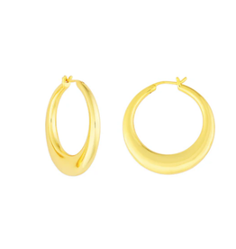 18K Gold Plated Sterling Silver Demi-Fine SIENNA Hoop Earrings