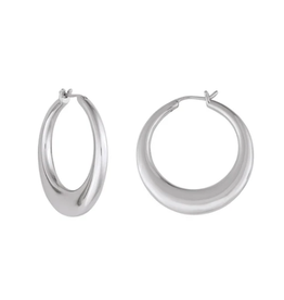 Sterling Silver Demi-Fine SIENNA Hoop Earrings