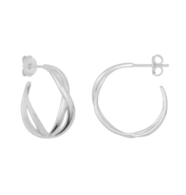 Sterling Silver Demi-Fine CELINE Hoop Earrings