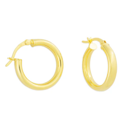 18K Gold Plated Sterling Silver Demi-Fine ISLA Hoop Earrings