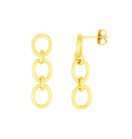 18K Gold Plated Sterling Silver Demi-Fine GEMMA Chain Earrings