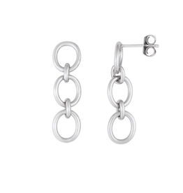 Sterling Silver Demi-Fine GEMMA Chain Earrings