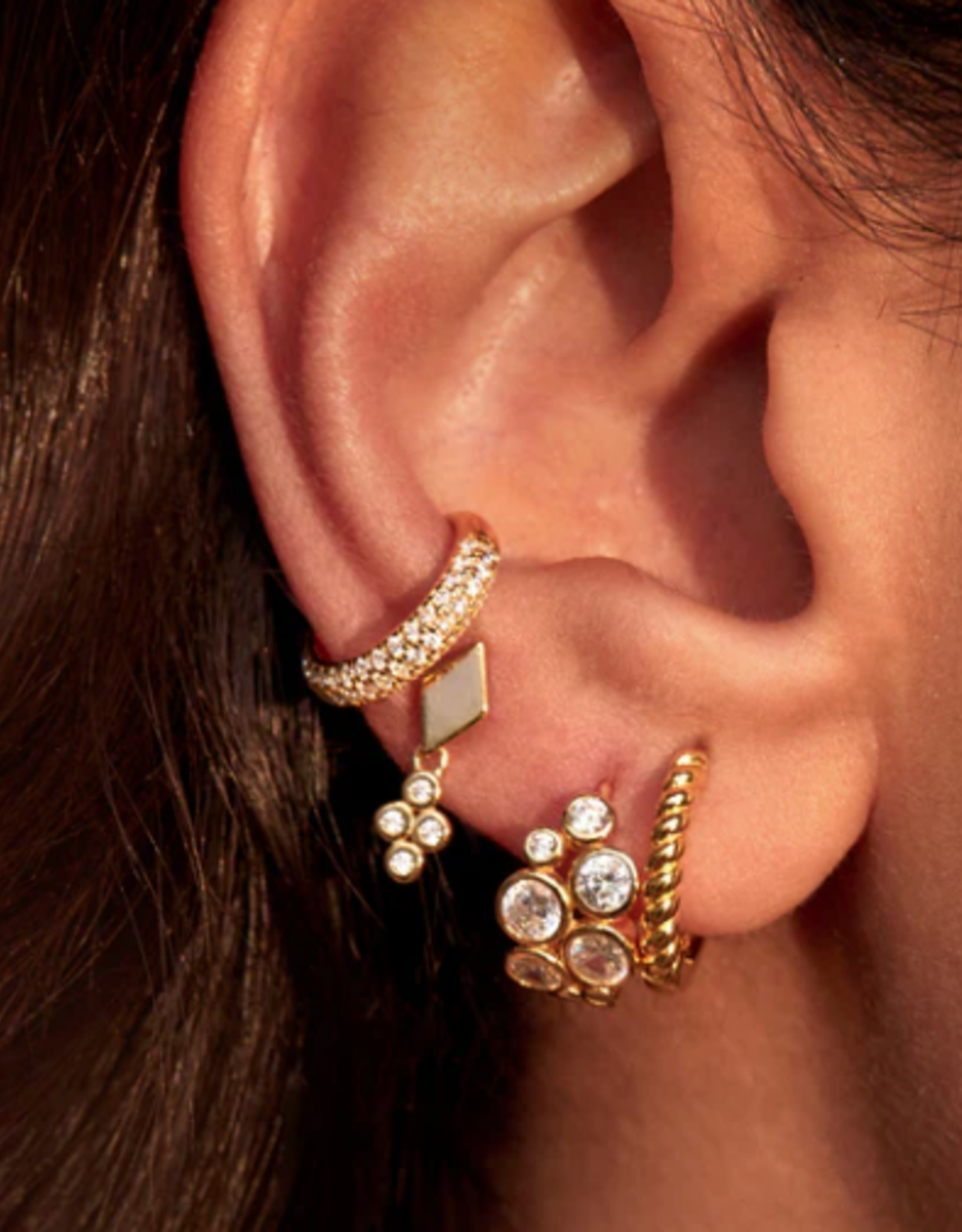 18K Gold Plated Sterling Silver Demi-Fine TORY Ear CUFF