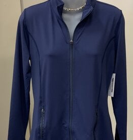 Lulu B Navy Full-Zip Long Sleeve Jacket