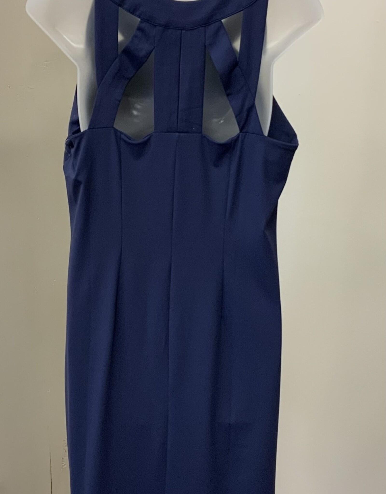 Lulu B Navy Round Neck Sleeveless Dress w/Open Strappy Back