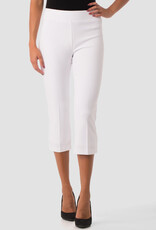 Joseph Ribkoff White Pull-On Capri w/Back Slit
