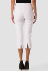 Joseph Ribkoff White Pull-On Capri w/Back Slit