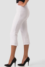 Joseph Ribkoff White Pull-On Capri w/Back Slit