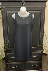 Lulu B Black Round Neck Sleeveless Mid Length Dress