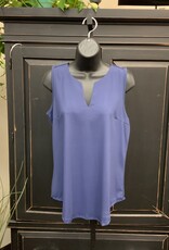 Lulu B Navy Sleeveless Key Hole Top