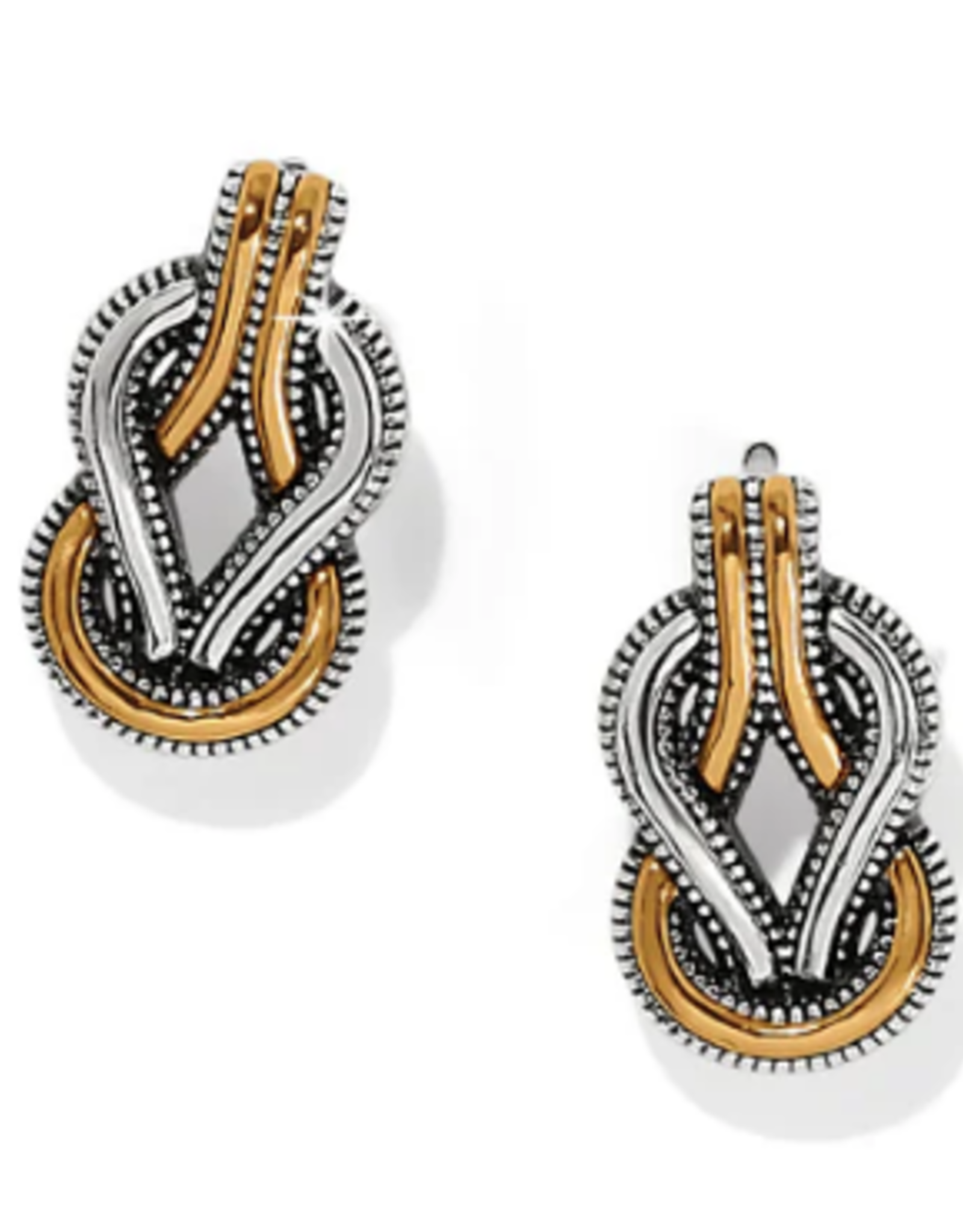 Brighton Brighton Gold/Silver Interlok Harmony Post Earring