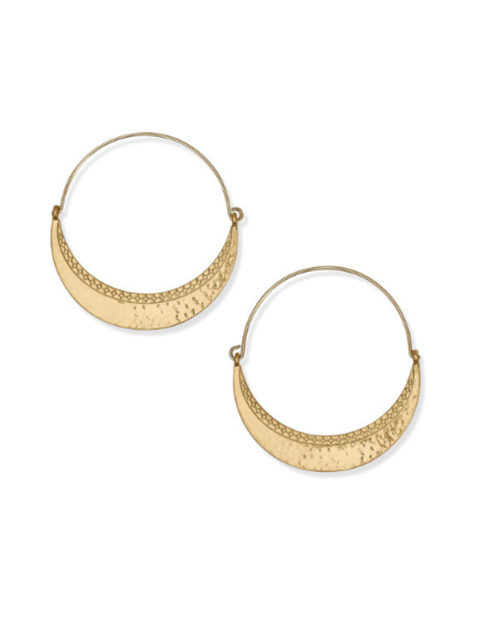 Brighton Palm Canyon Large Gold Hoop Earring