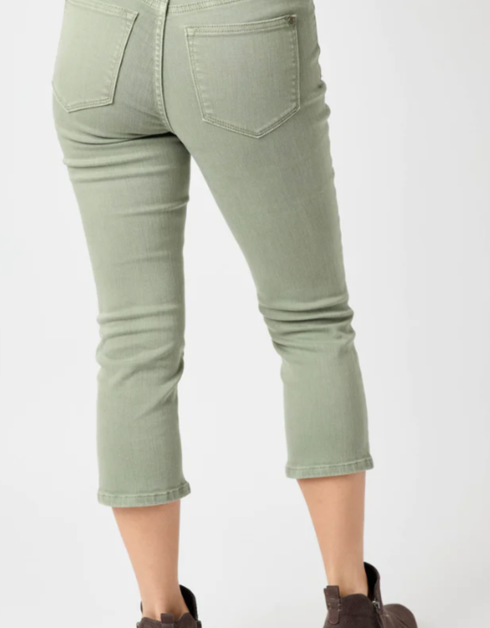 Judy Blue Sage Green High Waist  Denim Capri  Pant