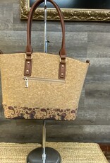 - Simply Noelle Paisley Print Cork Tote Handbag AC