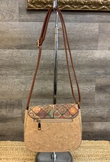 - Simply Noelle Patchwork Print Cork Handbag LR