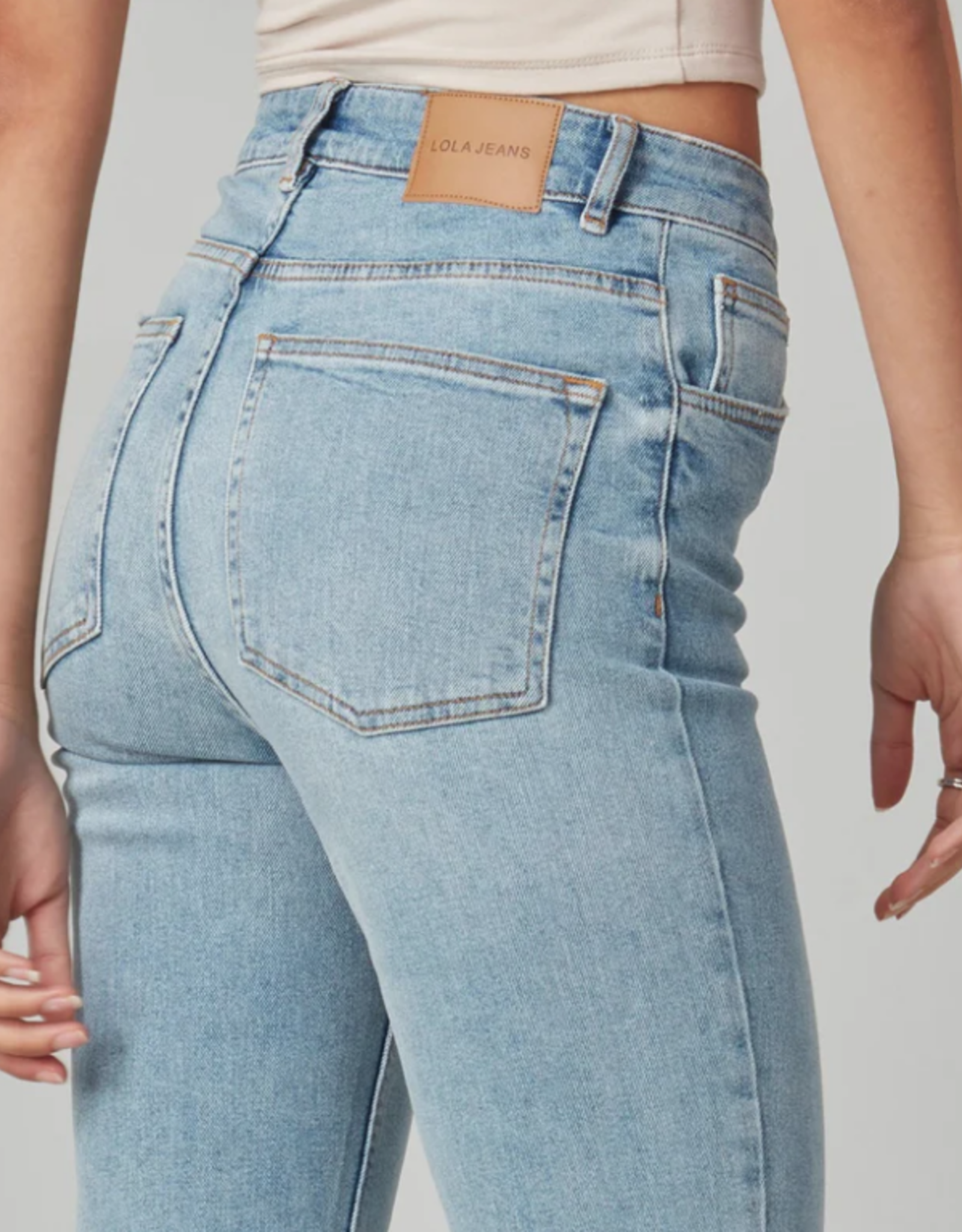 Lola Jeans Lola DENVER  Light Wash Denim Hi-Rise Straight Leg Jean CR