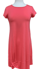 Pure Essence Pure Essence Coral Round Neck Short Sleeve Knee Length Dress AO