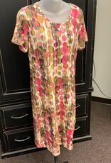 Sunday Sunday Multi Colored Circle Print Short Sleeve Dress CO