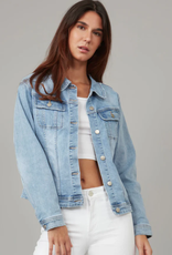 Lola Jeans Lola Medium Wash Gabriella Button Up Denim Jacket CR