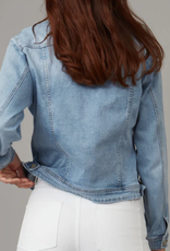 Lola Jeans Lola Medium Wash Gabriella Button Up Denim Jacket CR