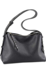 MC Handbags Corp. MC Handbags Black Michelle Pebbled Grain Hobo LH