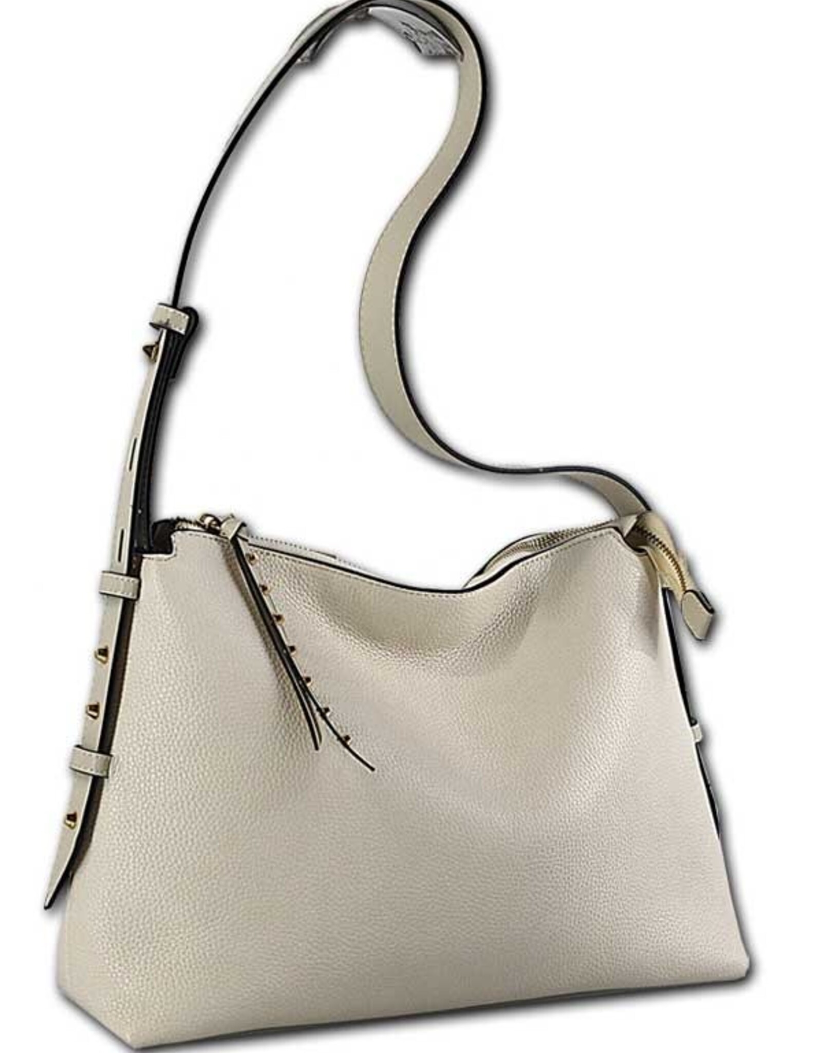 MC Handbags Corp. MC Handbags Cream Michelle Pebbled Grain Hobo LH