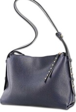 MC Handbags Corp. MC Handbags Navy Michelle Pebbled Grain Hobo LH