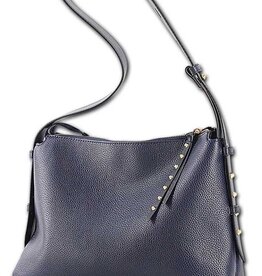 MC Handbags Corp. MC Handbags Navy Michelle Pebbled Grain Hobo LH