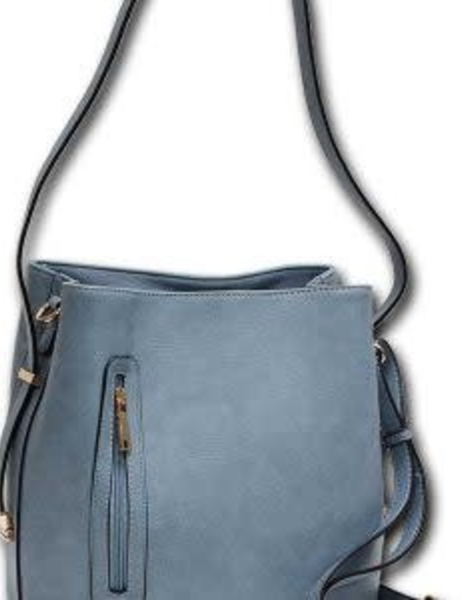 MC Handbags Corp. MC Handbag Blue Brooke  Shoulder Bag W/ Adjustable Strap LS