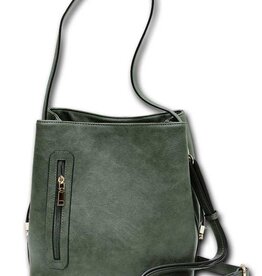 MC Handbags Corp. MC Handbag Olive Brooke  Shoulder Bag W/ Adjustable Strap LS