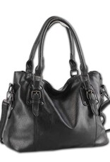 MC Handbags Corp. Madi Studio Black Connie Buckle Satchel LL