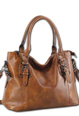 MC Handbags Corp. Madi Studio Brown Connie Buckle Satchel LL