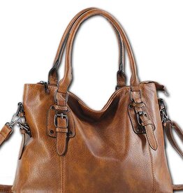 MC Handbags Corp. Madi Studio Brown Connie Buckle Satchel LL