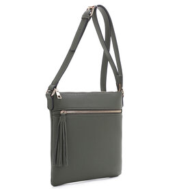 Isabelle Isabelle Olive Zip Front Cross-body BL