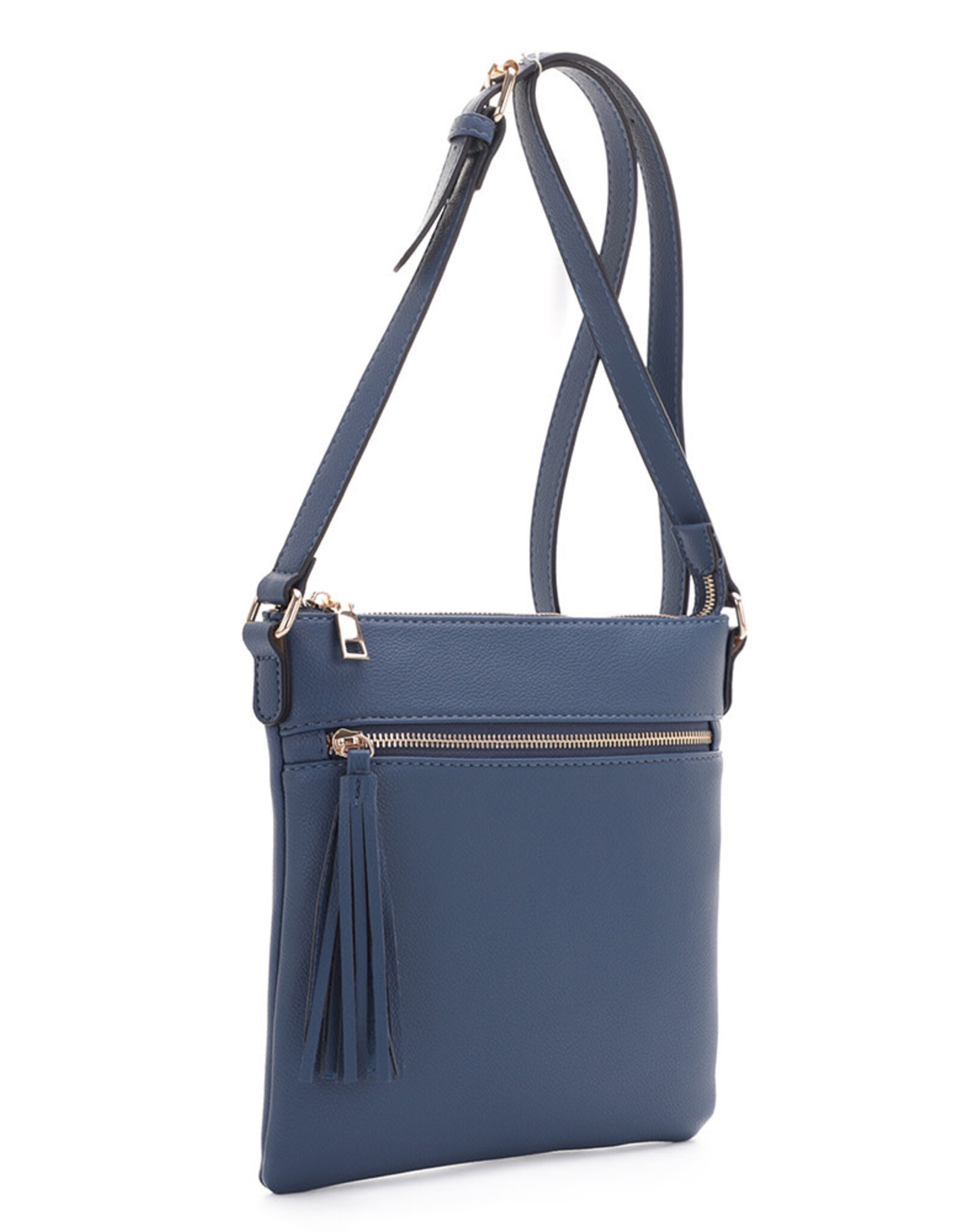 Isabelle Isabelle Denim Blue Zip Front Cross-body BL