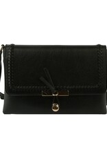 Le Miel Le Miel Black Whipstitch Accent Cross-Body BO
