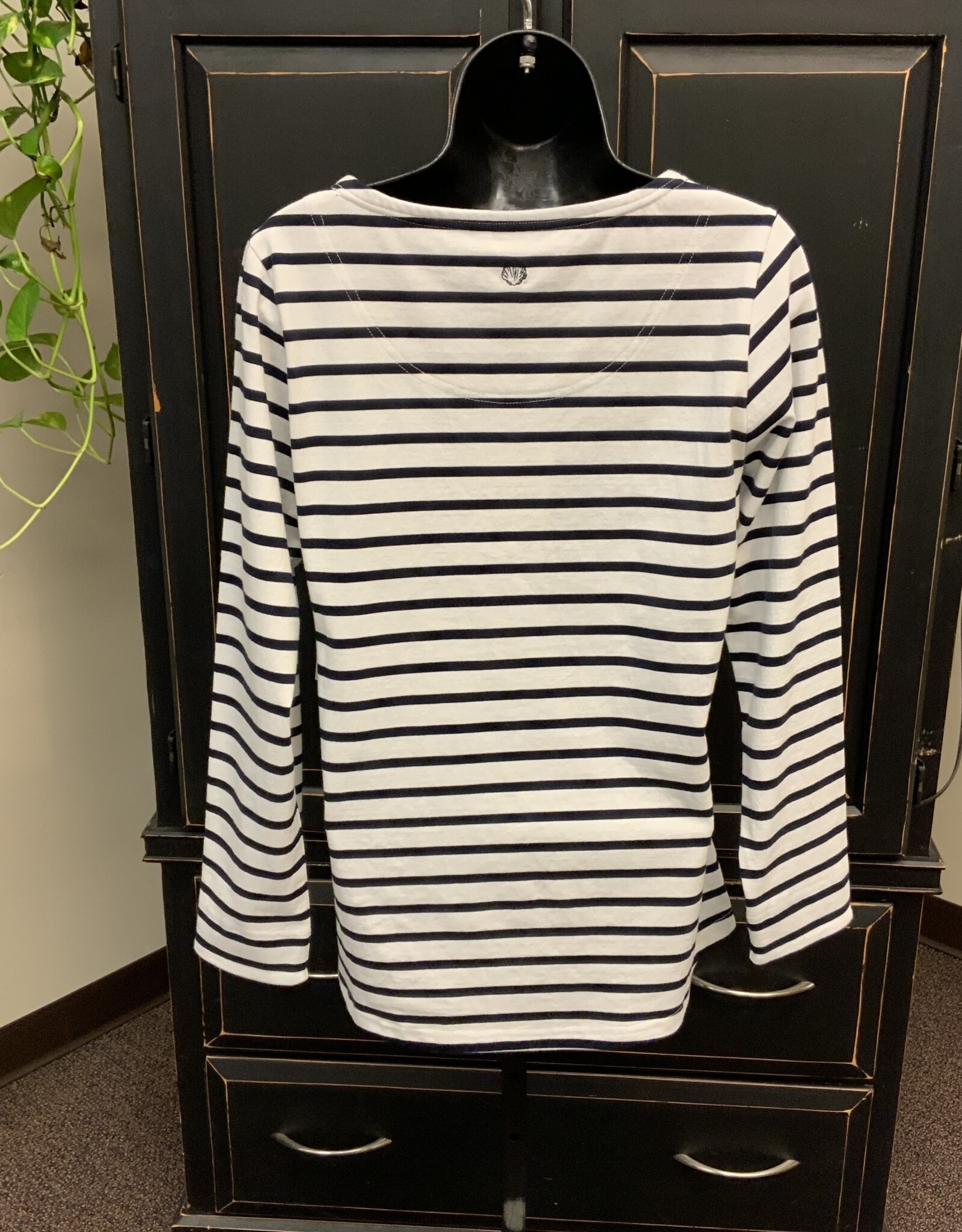 Charlie Jane Charlie Jane Lylleton White w/Navy Stripe Long Sleeve Top LS