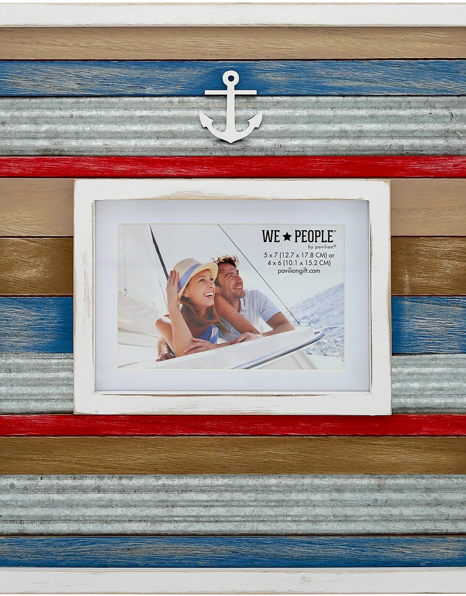 White Mixed Metals Anchor 14x14 Frame Holds 6x4 or 7x5 Photo