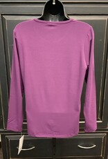 Lulu B Lulu B Cabernet Basic Scoop Neck Long Sleeve Top BR