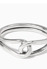 Brighton Brighton Silver Interlock Curve Hinged Bangle