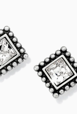 Brighton Brighton Silver/Stone Sparkle Square Mini Post Earring