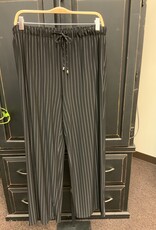Pure Essence PURE  Essence 5762363  Black/Ivory  Pull On Drawstring Elastic Waist Pant AS